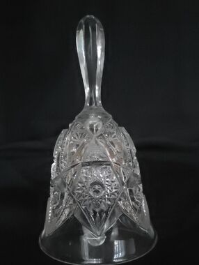 Crystal Cut Glass Decorative Bell - Clear